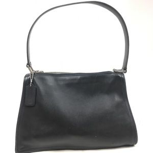 Coach Black Leather Shoulder Bag Purse